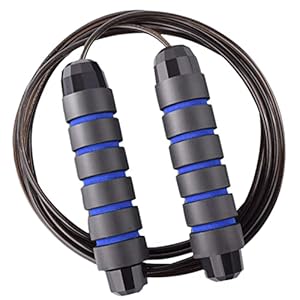 ONEGlobal Premium Skipping Rope for Adults & Kids | Steel Reinforced, Adjustable, Tangle-Free Jump Rope w/High-Speed Bearing & Non-Slip Foam Handle for Workouts, Boxing, Exercises | Ø3.3x300cm