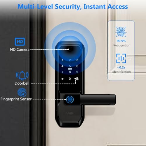 UMIKSMART WiFi Smart Door Lock with Camera, Fingerprint Keypad, App Control by UMIK UMIKSMART - Used condition - Image 5