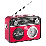 Compacte, légère et pensée pour les situations d’appoint : avec ses dimensions compactes (16,3 × 11,6 × 6 cm) et son poids léger (env. 416 g), cette radio portable est facile à emporter en voyage, en camping ou à poser près du lit. Elle dispose aussi d’une sortie DC 4V permettant d’alimenter de petits appareils à faible consommation, comme une lampe LED ou un mini ventilateur. Les performances de sortie dépendent du niveau de batterie et des besoins de l’appareil connecté