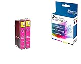  PREMIUM CARTOUCHE - 2 Cartouche Compatible pour LEXMARK 105XL Magenta Lexmark Impact S301 Impact S305 Interact S605 Interpret S405 Intuition S505 Pinn