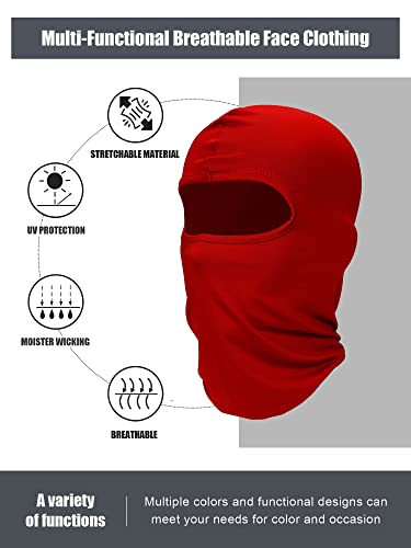 SATINIOR 6 Pcs Ski Mask Cover Balaclava Full Face Mask Summer Face Cover UV Protection Balaclava Men Women Outdoor Sports(Multicolor)