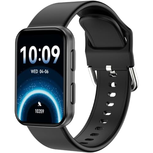 MorePro Health Fitness Tracker with Blood oxy-gen Monitor and 24/7 Heart Rate and Blood Pressure, Sleep Monitor, 120+ Sport Modes Waterproof Fitness Watch for Women Men Android iOS, Black