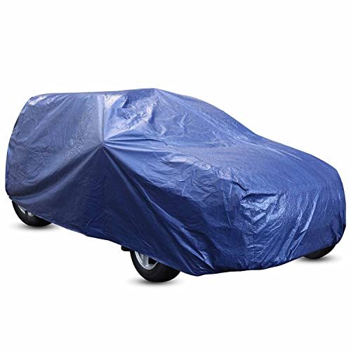 Amazon Brand - Solimo 7 Seater Car Cover, Navy Blue (Innova, Innova Crysta, Ertiga, Marazzo, etc.)
