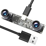 ALPCAM 1200P Global Shutter USB Camera Module Synchronization 3D Stereo Camera with No Distortion Dual Lens 120fps High Speed Webcam for Robot & Lightburn