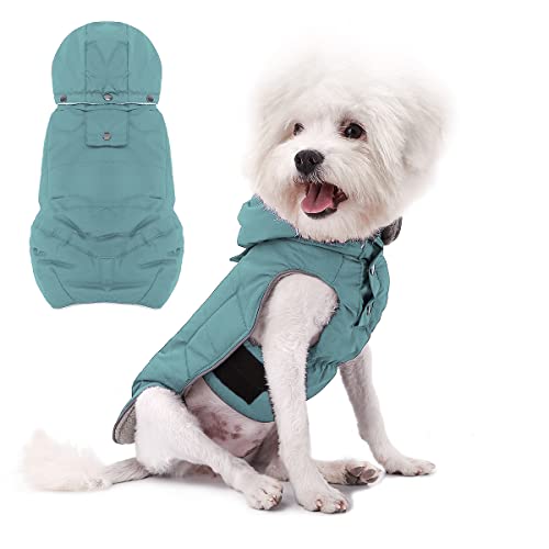Voopet Warm Dog Jacket, Snowproof Windproof Waterproof Dog Winter Coat For Cold Weather - Soft Fleece Lining And Warm Thick Padded Dog Snow Coat With Detachable Hood For Puppy Small Medium Dogs #TOP5