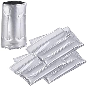 infactory Weinkühler: 4er-Set Flaschenkühler für Ø 75-86 mm, Kühl- & Wärme-Gel (Kühlmanschette Wein, Bierkühler Flaschenkühler, Kühlbox)