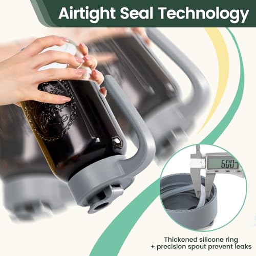 Image of Mason Jar Pitcher, 64 oz (2 quart), Glass Pitcher with Lid