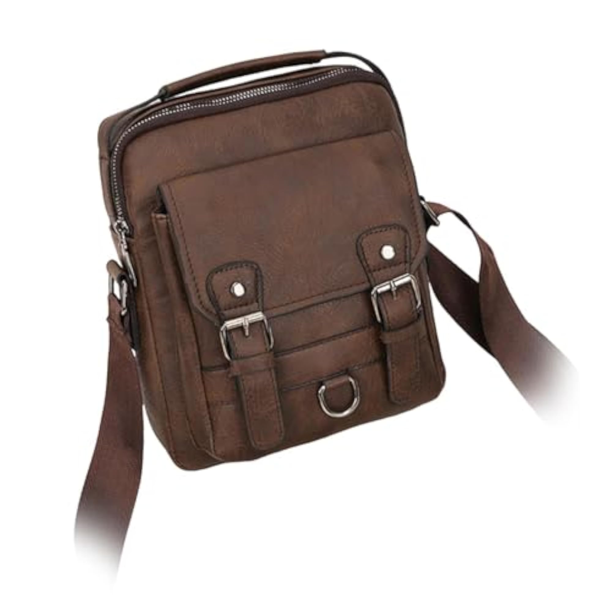 Men Shoulder Bag Man Purse Handbag, Deep Brown