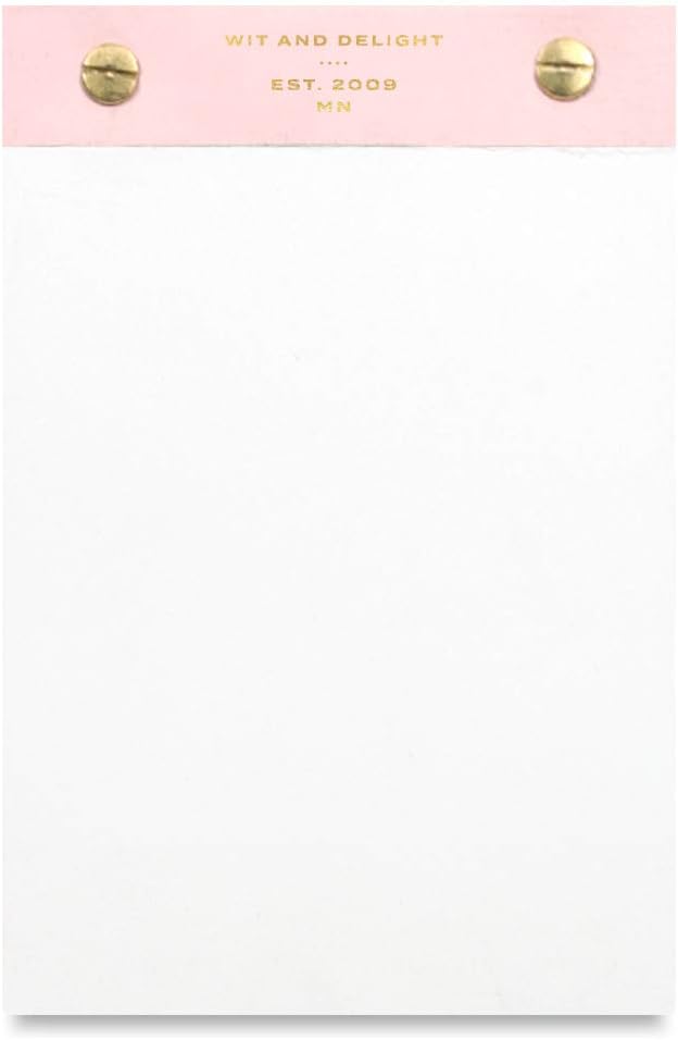 Desktop Notepad | Size: 6"x4" | 250 Gilded, Perforated Sheets | Pink