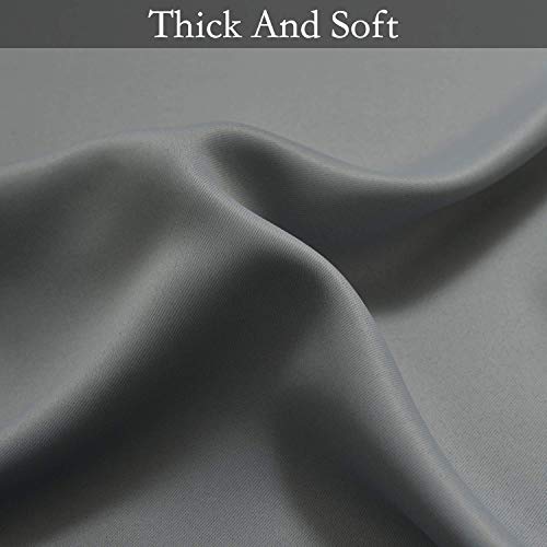 Image of SimpleHome Ombre Room Darkening Curtains 84 inches Length for Bedroom,Grommet Gradient Light Blocking Grey to White Window Curtain for Living Room,1 Panel, 52x84 inches