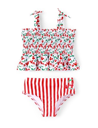 Image of Disney Elsa Princess Toddler Girls Two Piece Tankini Top and Bow Tie Bikini Bottom Beach Swimsuit Set