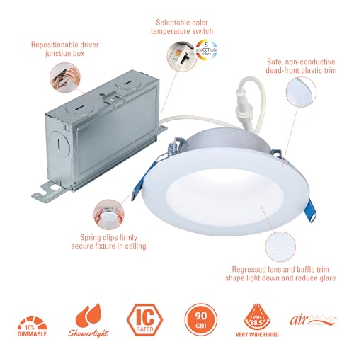 HALO LT 4 inch Baffle Canless LED Recessed Light 5CCT 650 lm - image 2