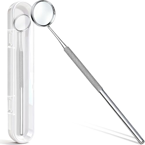 G.CATACC Dental Mirror Stainless Steel Dentist Tool for Teeth Cleaning Mouth Inspection Mirror with Storage Box