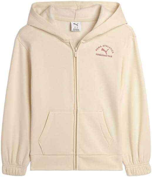 PUMA Kids Girls Class Pack Fleece Hoodie Casual Outerwear Casual - Off White