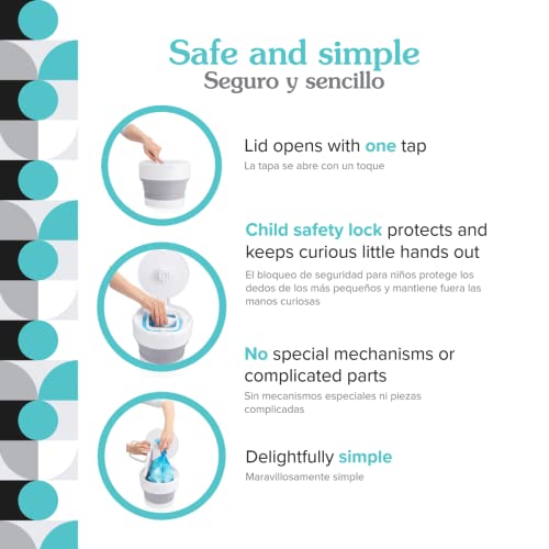 Purepail Go Portable Diaper Pail — White — Superior Odor Control With No Added Fragrance — Collapses For On-The-Go — Compact & Space-Saving #TOP4