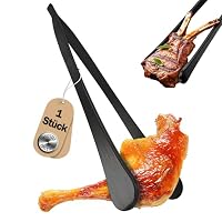 4smile Kochpinzette 30 cm, Fb. Schwarz - Rostfreie Kochpinzette Edelstahl, Grillpinzette zum Kochen und Braten - Pinzette für Küche, Camping oder Grillen, Küchenpinzette – Ansicht 1