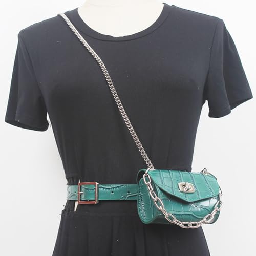 Small Bag Women's Bag New Personality Small Square Bag Casual Chain Single Shoulder Crossbody Bag(D)