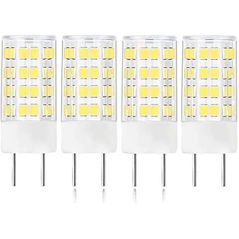 ZSSXOLED GY6.35 G6.35 Bi-pin Base LED Bulb 4Watt (35W-40W Halogen Equivalent) AC 12V Non-Dimmable No-Flicker 400 Lumen 360°Beam Angle 6000K White (4-Pack) Cover