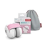 Alpine Muffy Baby Ear Defender for Babies and Toddlers up to 36 Months - CE & UKCA Certified - Noise Reduction Earmuffs - Comfortable Baby Headphones Against Hearing Damage & Improves Sleep - Pink