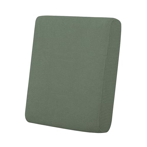 Image of Easy-Going Stretch Cushion Cover Sofa Cushion Furniture Protector Sofa Seat Sofa slipcover Sofa Cover Soft Flexibility with Elastic Bottom(Chiar Cushion,Greyish Green) | Sofa Cushion Furniture Protector Sofa Seat sofa slipcover Washable sofa cover soft with Elastic Bottom Greyish Green