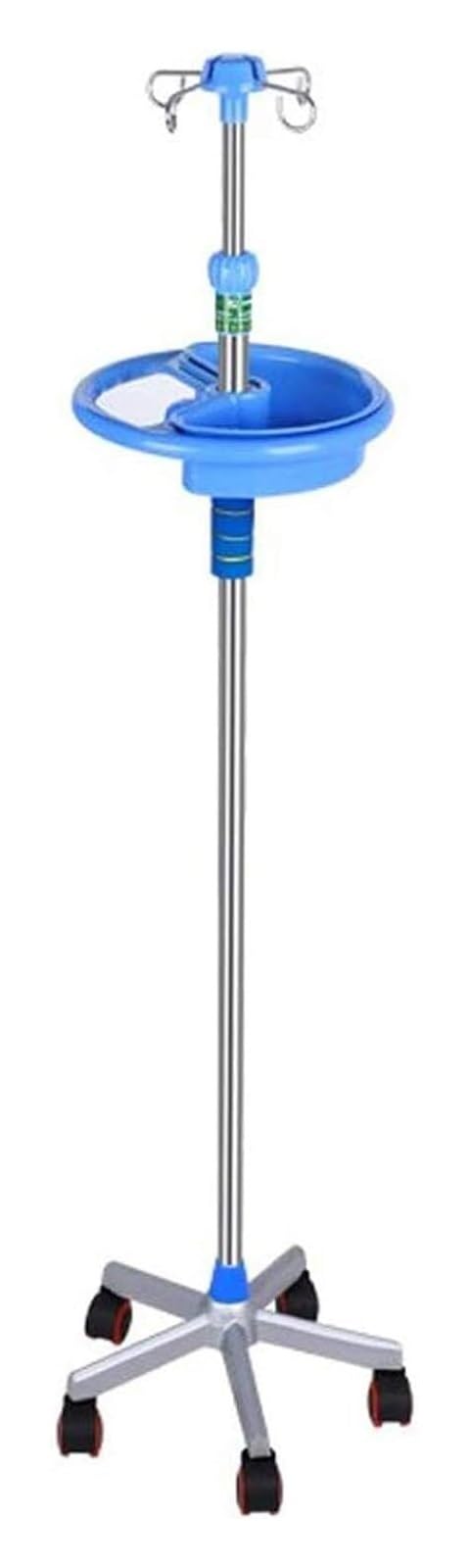 Support portable IV mât médical réglable hôpital soins à domicile cliniques roulettes