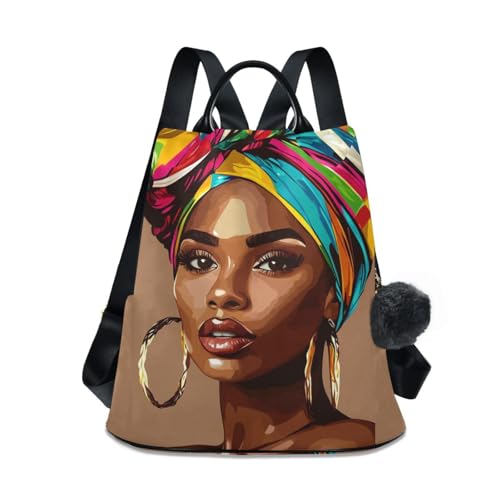 ALAZA Fashion African American Woman Backpack Purse for Women Anti Theft Fashion Back Pack Shoulder Bag