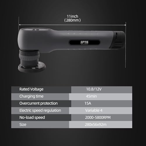 image for Cordless Mini Polisher, SPTA 12V Cordless Polisher for Detailed Polish