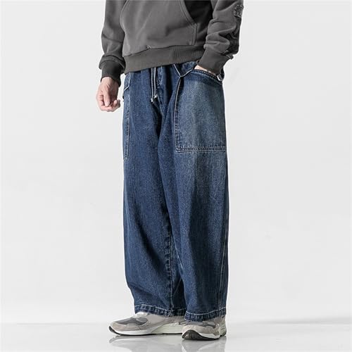 Baggy Jeans for Men Wide Leg Denim Casual Streetwear High Waisted Relaxed Fit Pants for Men2