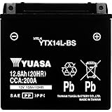 台湾製 バイクバッテリー 国内液入 初期補充電済 YUASA 純正互換品 (YTX14L-BS 互換)