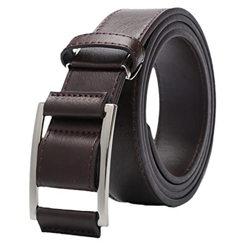Ceinture en cuir synthétique pour homme marron foncé élégance et finition tendance