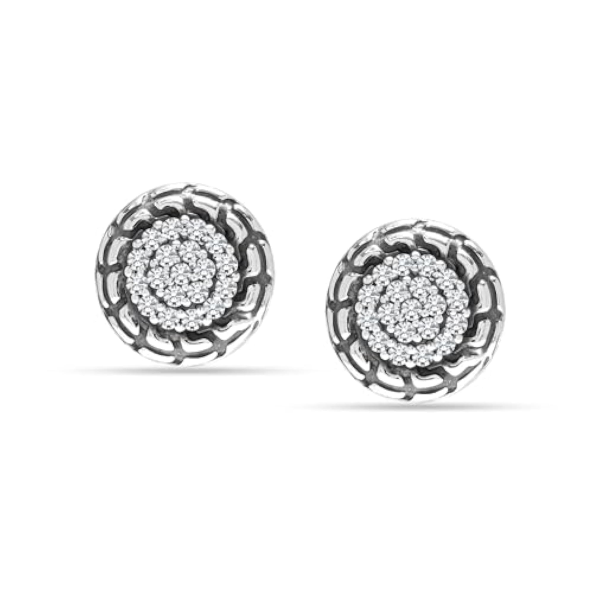 Women's Antique 925 Sterling Silver Stud Earrings