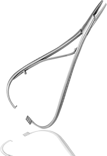 Mathieu - Alicates de colocación elásticos de ligadura de 5.5 pulgadas, soporte de aguja para conductor, separador de ligadura, instrumentos de