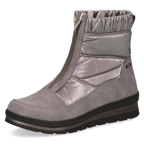 CAPRICE Damen Winterstiefel ohne Absatz Vegan Wasserabweisend, Braun (Taupe Comb), 38.5 EU