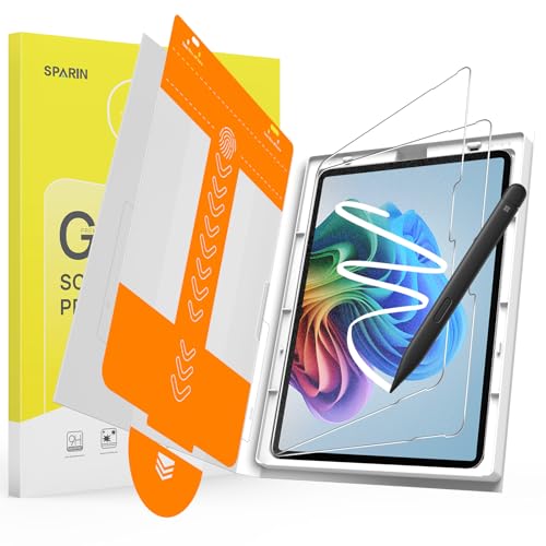 Image of SPARIN (13 Inch) Paper Glass Screen Protector for Microsoft Surface Pro 11 /10 /9 /8 /X /12th Gen Business Edition, 2 Pack Tempered Glass with Easy Alignment Tool, Matte Anti-Glare, Write Like on Paper, Surface Pen Support