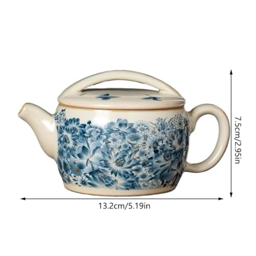 Tetera de cerámica para té con diseño retro 140ML miniatura 2
