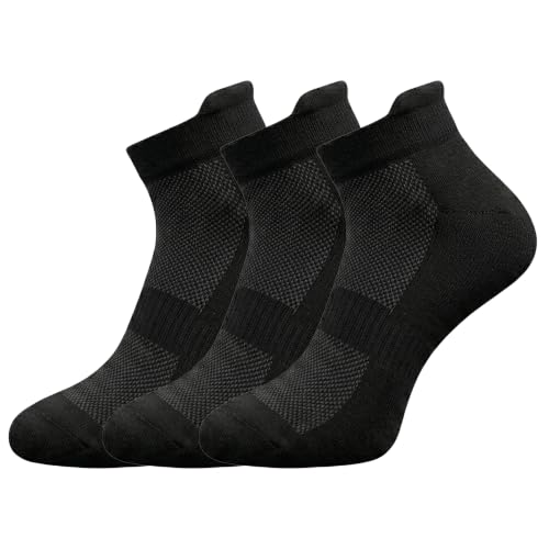 Image of BENKILS Bamboo Ankle Socks for Men & Women | Ultra-Soft, Odour-Free and Breathable | Padded Base and Anti-bacterial | 3X Softer than Cotton | Free Size Regular Socks.