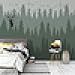Produktbild Kundenspezifische europäische frische Wald-Shuya unbedeutende Vogel-Waldsofa-Hintergrund-Wand 400X280Cm