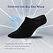 Copper Infused No Show Socks for Men and Women Non-slip Moisture Wicking Low Cut Socks (6 Pairs, Size7-10)
