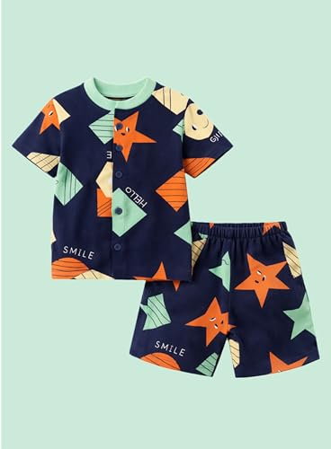 Image of 3BROS Baby Boys & Baby Girls Cotton Hosiery Clothing Set Half Sleeves T-shirt with Matching Pants (DB20HS6027 Parent)