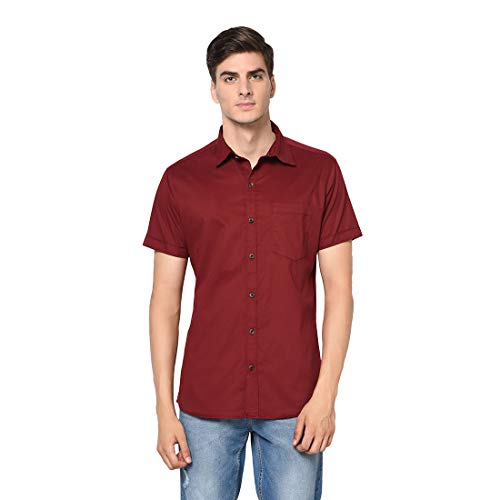 Image of Men Solid Slim Fit Shirt