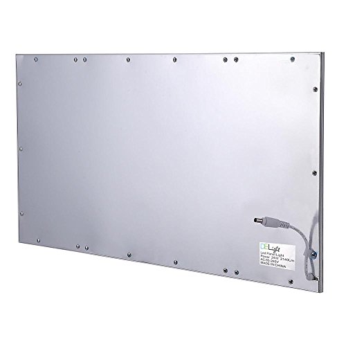Delight 1X2 Ft Led Flat Panel Ceiling Light 24W 2140Lm Edge-Lit Fixture 6000-6500K Cool White Ultra-Thin Recessed Daylight Rohs Certified #TOP4