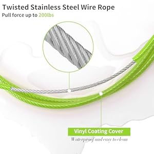 Chew-Proof-Dog-Leash-6-FT-Metal-Dog-LeashHeavy-Duty-Waterproof-Dog-Leash-Made-of-Coated-Wire-Ropewith-Cushioned-HandleChew-ResistantGreat-for-SmallMedium-and-Large-DogsGreen - Cucciolini Doodles   Chew-Proof-Dog-Leash-6-FT-Metal-Dog-LeashHeavy-Duty-Waterproof-Dog-Leash-Made-of-Coated-Wire-Ropewith-Cushioned-HandleChew-ResistantGreat-for-SmallMedium-and-Large-DogsGreen