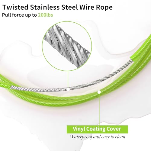 Chew-Proof-Dog-Leash-6-FT-Metal-Dog-LeashHeavy-Duty-Waterproof-Dog-Leash-Made-of-Coated-Wire-Ropewith-Cushioned-HandleChew-ResistantGreat-for-SmallMedium-and-Large-DogsGreen - Cucciolini Doodles   Chew-Proof-Dog-Leash-6-FT-Metal-Dog-LeashHeavy-Duty-Waterproof-Dog-Leash-Made-of-Coated-Wire-Ropewith-Cushioned-HandleChew-ResistantGreat-for-SmallMedium-and-Large-DogsGreen