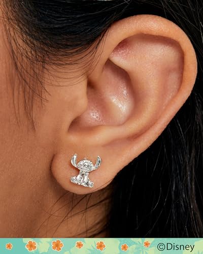 Disney Lilo & Stitch Stud Earrings - Silver Plated Stitch Earrings - Stitch Jewelry for Women - Officially Licensed2