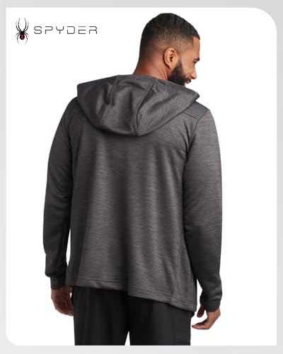 Spyder Mens Zip Up Hoodie - Hoodies for Men, Performance Fleece Sweatshirt Zip Up Hoodie for Hiking Gym UPF 30 Sun Protection2