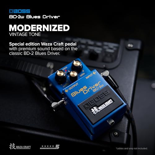 Image of BOSS BD-2W Blues Driver | Premium Waza Craft Guitar Effect Pedal with Analog Circuitry | True Reproduction of the Legendary BD-2 Blues Driver | Standard & Custom Playing Modes | 5-Year Warranty