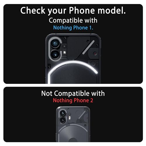 Image of ArmourPro Camera Rings Tempered Glass for Nothing Phone 1, Tough HD Individual Aluminum Alloy Rings 9H Camera Cover, Scratch-Resistant,Camera Lens Protection| Black, 1 Pack
