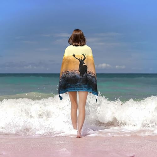 Serviette de bain séchage rapide en microfibre anti odeur cerf - 7