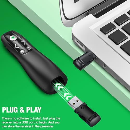 image for ELISWEEN 2-in-1 USB Type C Presentation Clicker Wireless Presenter Rem