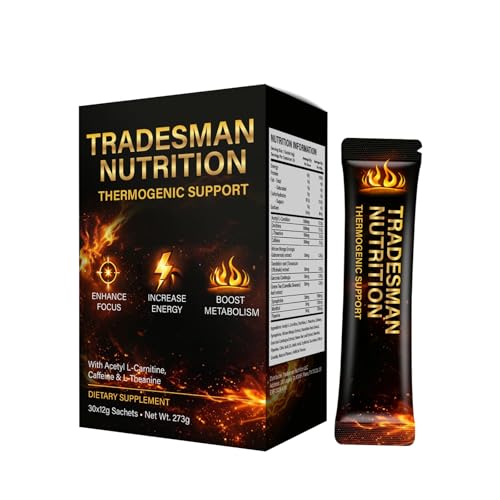 TRADESMAN NUTRITION Shred Energy Drink Packets Pre-Workout Support Powder for Men & Women Shred Supplements 30 Sachets(1 Pack)